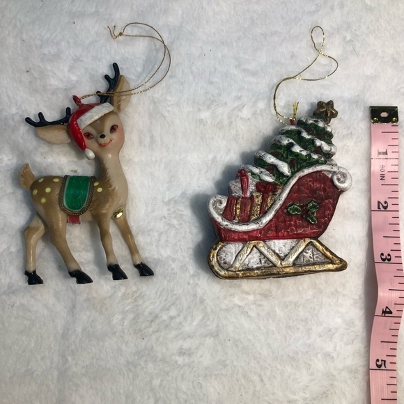 Set of 4 Plastic Christmas Ornaments - Picture 8 of 8